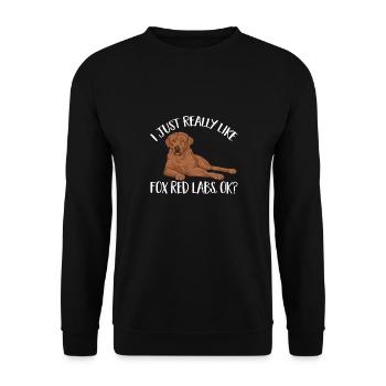Foxred Labrador Fox Red Labrador Retriever - Unisex Sweatshirt - black - Front - Alina (178cm) & Michal (187cm)