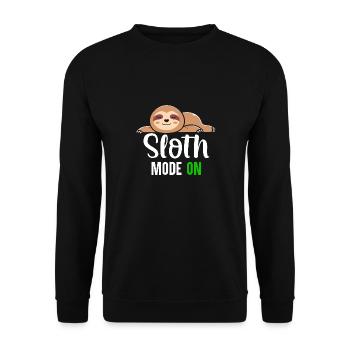 Faultierliebhaber sagt lustige faule Faultiere schlafen - Unisex Pullover - Schwarz - Vorne - Alina (178cm) & Michal (187cm)