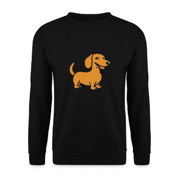 teckel - Sweat-shirt Unisexe - noir - Devant - Alina (178cm) & Michal (187cm)