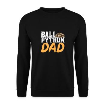 Ball Python Snake King Python - Unisex Sweatshirt - black - Front - Alina (178cm) & Michal (187cm)