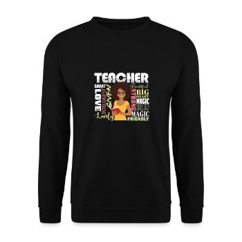 Historically Black College University HBCU - Unisex Pullover - Schwarz - Vorne - Alina (178cm) & Michal (187cm)