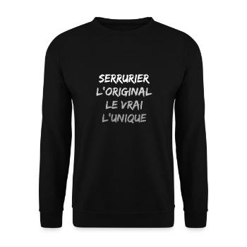 Serrurier - Sweat-shirt Unisexe - noir - Devant - Alina (178cm) & Michal (187cm)