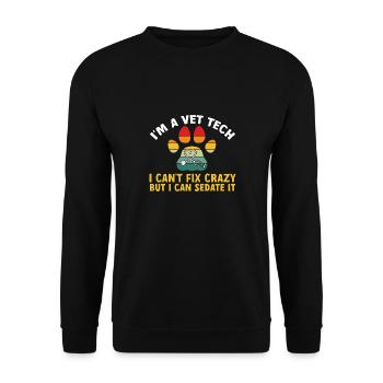 Vet Tech Veterinary Veterinary Technician - Unisex Sweatshirt - black - Front - Alina (178cm) & Michal (187cm)