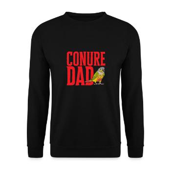 Molina Parakeet Parrot Bird Parakeet - Unisex Sweatshirt - black - Front - Alina (178cm) & Michal (187cm)