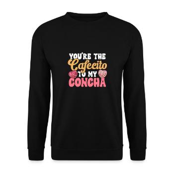 Concha Hispanique Mexicain Pan Dulce - Sweat-shirt Unisexe - noir - Devant - Alina (178cm) & Michal (187cm)