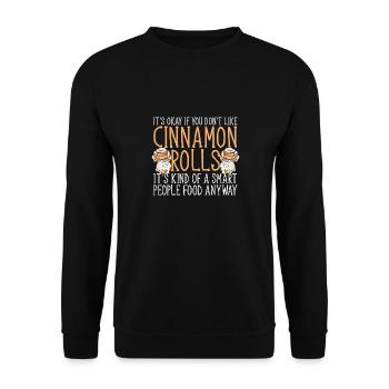 Cinnamon roll - Unisex Sweatshirt - black - Front - Alina (178cm) & Michal (187cm)