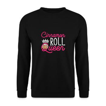 Cinnamon roll - Unisex Sweatshirt - black - Front - Alina (178cm) & Michal (187cm)
