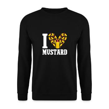 Senf Mustard - Unisex Sweatshirt - black - Front - Alina (178cm) & Michal (187cm)