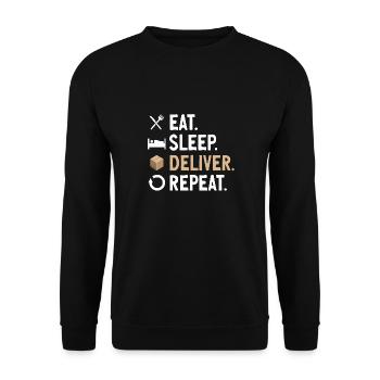 Supplier Package Delivery - Unisex Sweatshirt - black - Front - Alina (178cm) & Michal (187cm)
