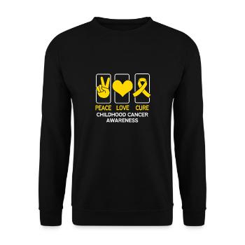 Cancer Child Cancer Survivor - Unisex Sweatshirt - black - Front - Alina (178cm) & Michal (187cm)