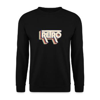 Retro Style - Unisex Sweatshirt - black - Front - Alina (178cm) & Michal (187cm)