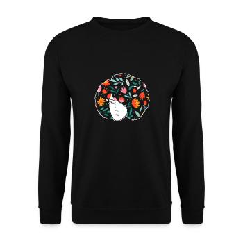 Afro Latina - Unisex Sweatshirt - black - Front - Alina (178cm) & Michal (187cm)
