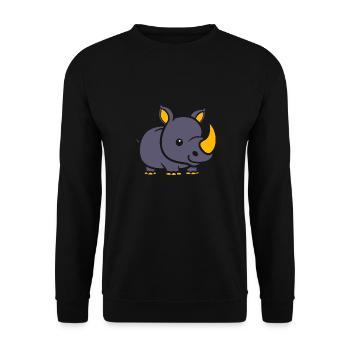 Nashorn - Unisex Pullover - Schwarz - Vorne - Alina (178cm) & Michal (187cm)