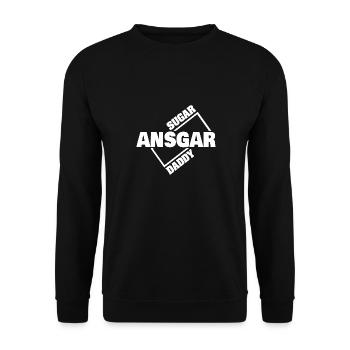 Gift for Ansgar - Unisex Sweatshirt - black - Front - Alina (178cm) & Michal (187cm)