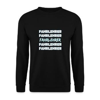 Job Driving Instructor - Unisex Sweatshirt - black - Front - Alina (178cm) & Michal (187cm)