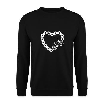 Gravelbike Gravel road bike bike gift retro - Unisex Sweatshirt - black - Front - Alina (178cm) & Michal (187cm)