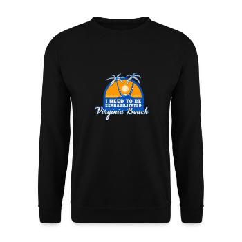 J’ai besoin d’être séahabilité Virginia Beach Summer - Sweat-shirt Unisexe - noir - Devant - Alina (178cm) & Michal (187cm)