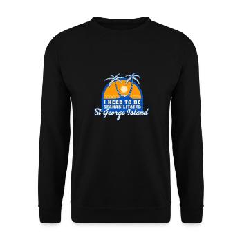 I Need To Be Seahabilitated St George Island FL - Unisex Pullover - Schwarz - Vorne - Alina (178cm) & Michal (187cm)