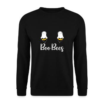 Halloween Ghost Ghost Ghost Spirit Boo Costume - Unisex Sweatshirt - black - Front - Alina (178cm) & Michal (187cm)