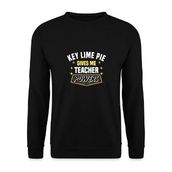 Key Lime Pie Gives Me Teacher Powers Drôle - Sweat-shirt Unisexe - noir - Devant - Alina (178cm) & Michal (187cm)