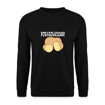 Gesundes Essen Potatolicious Hobby Chef Gemüse - Unisex Pullover - Schwarz - Vorne - Alina (178cm) & Michal (187cm)