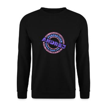 Perfektion Andrej - Unisex Pullover - Schwarz - Vorne - Alina (178cm) & Michal (187cm)