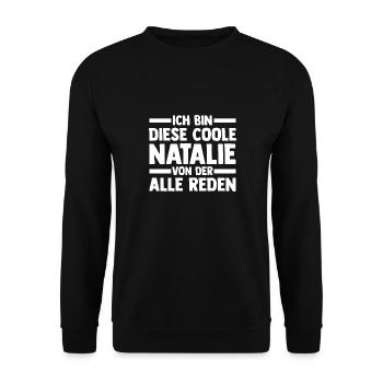 Natalie - Unisex Pullover - Schwarz - Vorne - Alina (178cm) & Michal (187cm)