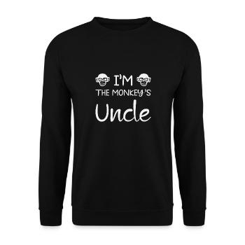 I'm The Monkeys Uncle - Unisex Sweatshirt - black - Front - Alina (178cm) & Michal (187cm)