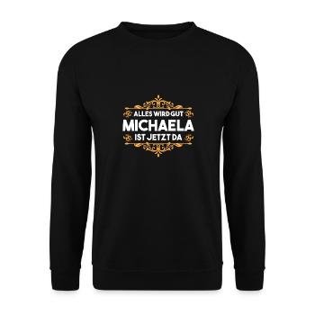Michaela - Unisex Pullover - Schwarz - Vorne - Alina (178cm) & Michal (187cm)
