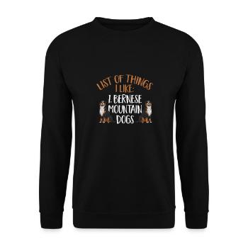 Bouvier bernois - Sweat-shirt Unisexe - noir - Devant - Alina (178cm) & Michal (187cm)