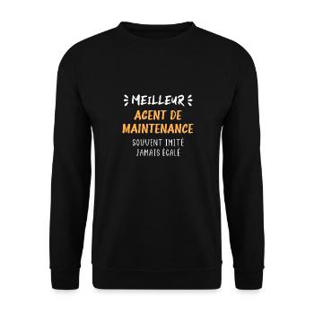 Meilleur agent de maintenance - Sweat-shirt Unisexe - noir - Devant - Alina (178cm) & Michal (187cm)