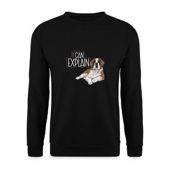 St. Bernard St. Bernard Dog Dog - Unisex Sweatshirt - black - Front - Alina (178cm) & Michal (187cm)