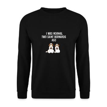 St. Bernard St. Bernard Dog Dog - Unisex Sweatshirt - black - Front - Alina (178cm) & Michal (187cm)