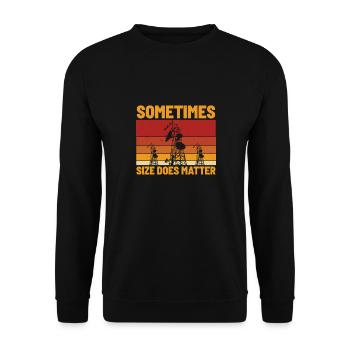 Retro Antenna Vintage Ham Radio Sometimes Size Doe - Unisex Pullover - Schwarz - Vorne - Alina (178cm) & Michal (187cm)