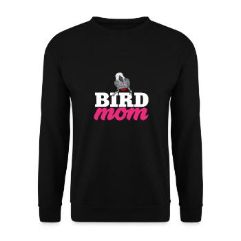 Graupapagei African Grey Parrot Papagei - Unisex Sweatshirt - black - Front - Alina (178cm) & Michal (187cm)