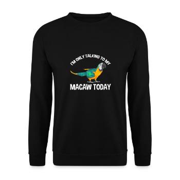 Yellow-breasted Macaw Parrot Blue And Yellow Macaw - Unisex Sweatshirt - black - Front - Alina (178cm) & Michal (187cm)
