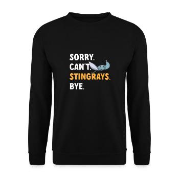 Raies pastenagues, raies manta, raies océaniques, raies - Sweat-shirt Unisexe - noir - Devant - Alina (178cm) & Michal (187cm)