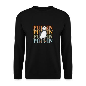 puffin, puffin, auks, lunde - Unisex Sweatshirt - black - Front - Alina (178cm) & Michal (187cm)