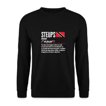 Trinidad und Tobago Flagge - Unisex Pullover - Schwarz - Vorne - Alina (178cm) & Michal (187cm)