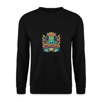 Cthulhu Lovecraft - Unisex Pullover - Schwarz - Vorne - Alina (178cm) & Michal (187cm)