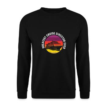 Funny Cruising Best Cruise Director Cruise Ship - Unisex Sweatshirt - black - Front - Alina (178cm) & Michal (187cm)