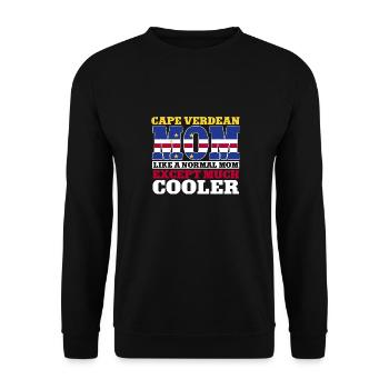 Kap Verde Flagge Cabo Verde Flagge - Unisex Pullover - Schwarz - Vorne - Alina (178cm) & Michal (187cm)