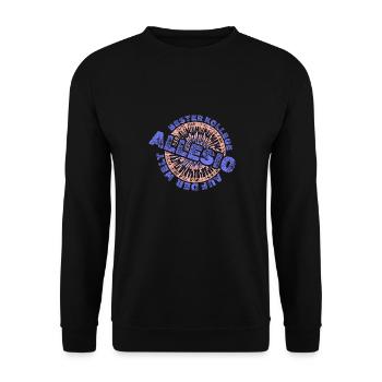 Vorname Allesio - Unisex Pullover - Schwarz - Vorne - Alina (178cm) & Michal (187cm)