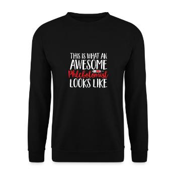 Phlebotomy Blood Draw Blood Nurse - Unisex Sweatshirt - black - Front - Alina (178cm) & Michal (187cm)