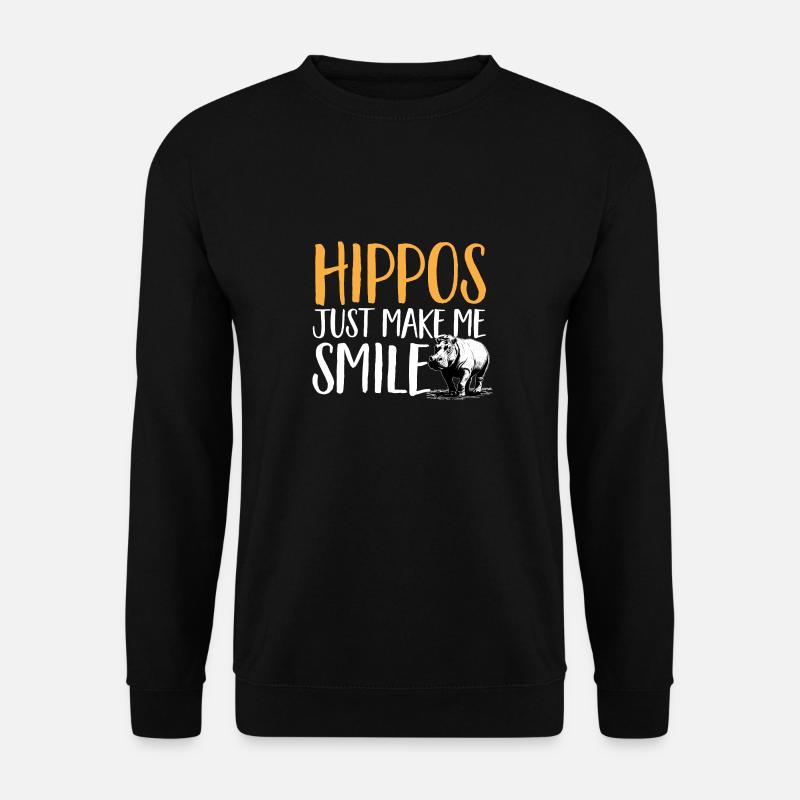 Flusspferd Nilpferd - Unisex Pullover - Schwarz