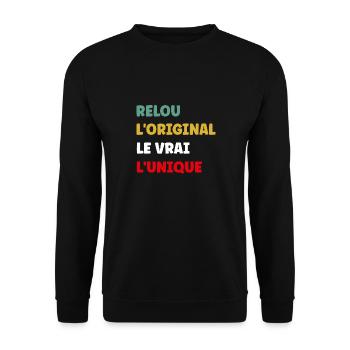 relou - Sweat-shirt Unisexe - noir - Devant - Alina (178cm) & Michal (187cm)