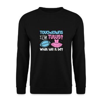 expecting parent Baby announcement gender reveal - Unisex Sweatshirt - black - Front - Alina (178cm) & Michal (187cm)