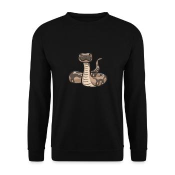 Ball Python Schlange Königspython - Unisex Pullover - Schwarz - Vorne - Alina (178cm) & Michal (187cm)