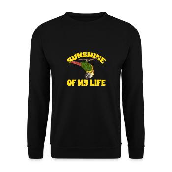 Molinasittich Papagei Vogel Sittich - Unisex Pullover - Schwarz - Vorne - Alina (178cm) & Michal (187cm)