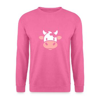 vache - Sweat-shirt Unisexe - rose - Devant